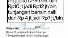Tunjangan beras Anggota DPR 12 juta  perbulan bensin 7 juta perbulan