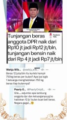 Tunjangan beras Anggota DPR 12 juta  perbulan bensin 7 juta perbulan