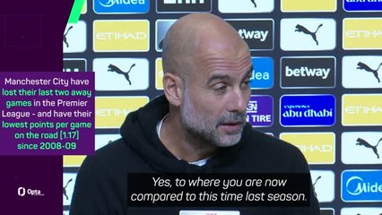 Guardiola quizzed about Manchester City's mentality