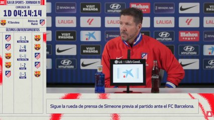 Simeone, rueda de prensa previa del Barça - Atlético de Madrid
