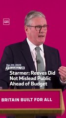 Starmer: Reeves Did Not Mislead Public Ahead of Budget
