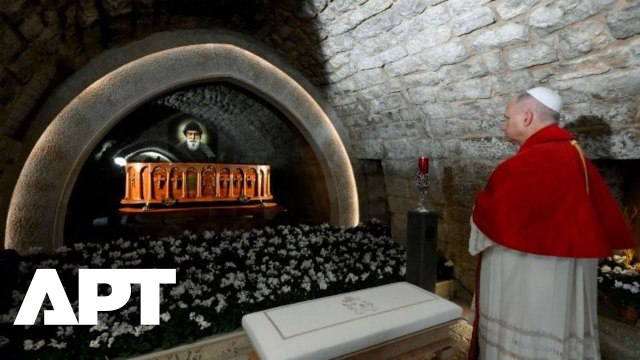 Pope Leo XIV Prays For Peace At Saint Charbel’s Tomb During Pilgrimage To Annaya Monastery | APT