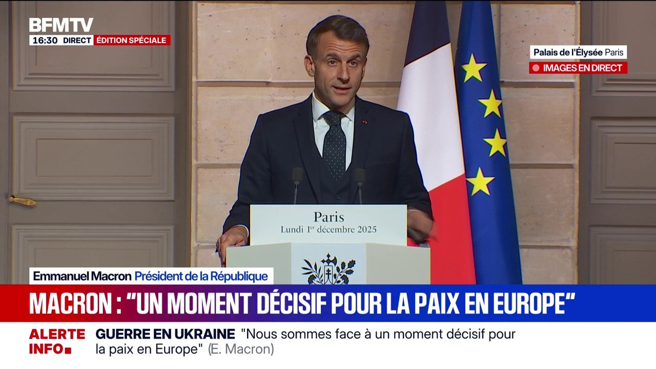 Emmanuel Macron "salue le rôle de médiateur" des États-Unis dans les négociations pour la paix en Ukraine