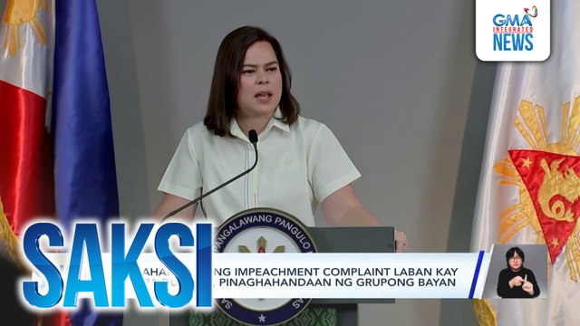 Paghahain muli ng impeachment complaint laban kaY VP Sara Duterte, pinaghahandaan ng grupong Bayan | Saksi