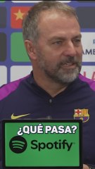 Flick bromea con un periodista antes de la rueda de prensa: "¿Qué pasa?"