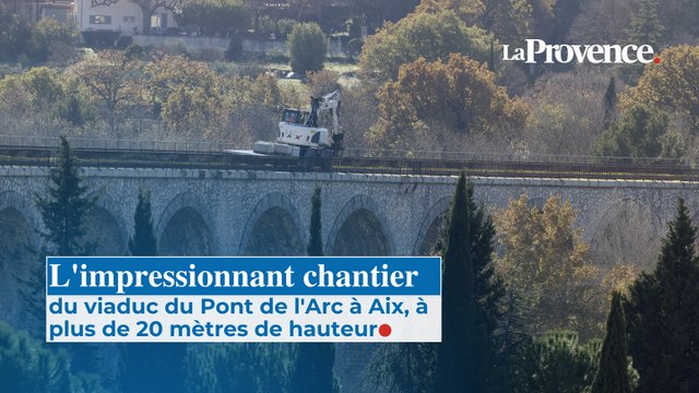 À plus de 20 mètres de hauteur, l'impressionnant et innovant chantier du viaduc du Pont de l'Arc à Aix