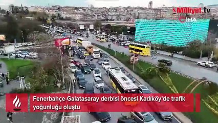 İstanbul'da 'derbi' trafiği! Yoğunluk yüzde 85'e ulaştı