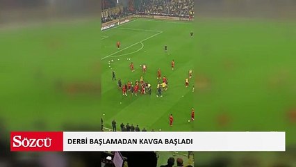 Derbi başlamadan kavga başladı!