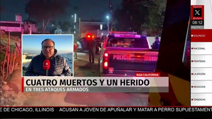 Tres ataques armados dejan 4 hombres muertos y uno herido en Baja California