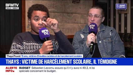 Harcèlement scolaire: "On peut s’en sortir, ça ne nous détruit pas pour toujours”, témoigne Thays, victime d’insultes racistes