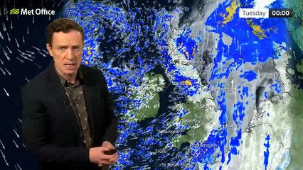 Met Office Monday Evening Weather Forecast 01/12/2025