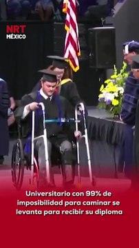 🎓💪 Con fuerza, fe y determinación, un estudiante desafió los pronósticos médicos y se puso de pie en su graduación. Un gesto que conmovió a compañeros, maestros y familiares.