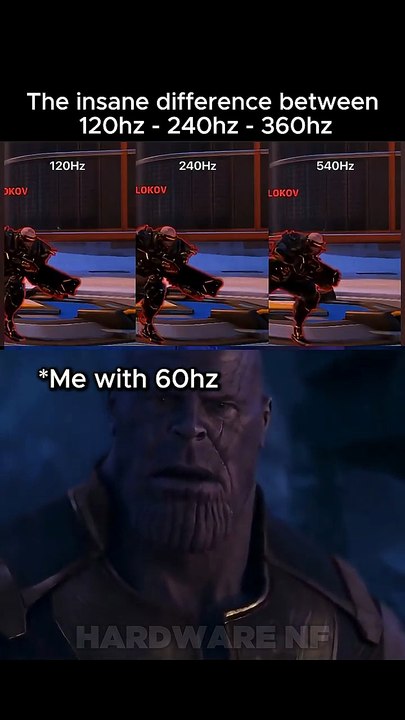 “The insane difference between 120hz - 240hz -360hz☠️” #pcgaming #benchmark #rtx5050 #gtx1080ti