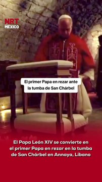✝️🕊️ El Papa León XIV se convirtió en el primer Pontífice en rezar en la tumba de San Chárbel en Annaya, Líbano, dejando una emotiva estampa de fe y unidad.