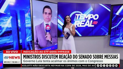 Ministros discutem reação do Senado sobre indicação de Jorge Messias ao STF | TEMPO REAL