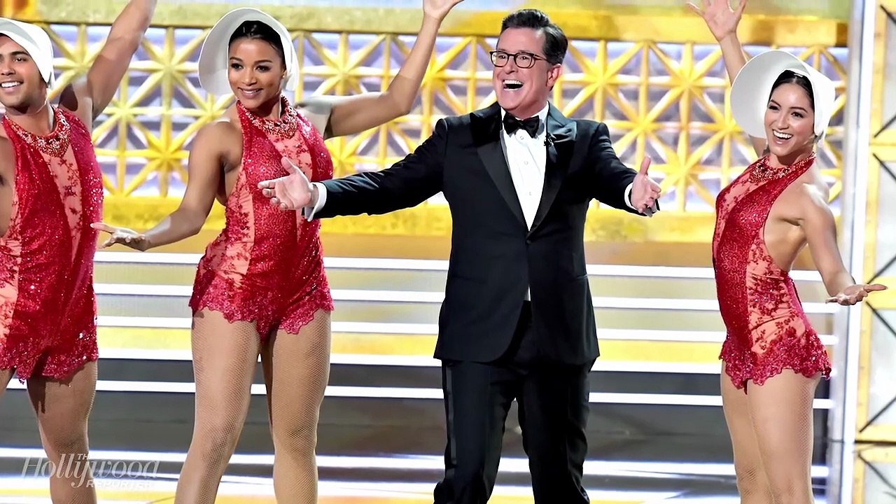 Stephen Colbert Makes a Splash With Musical Number, President Trump Jokes, & Sean Spicer Appearance | THR News