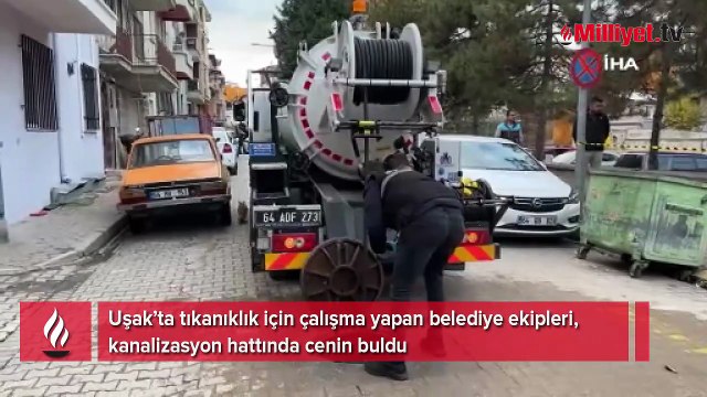 Tıkanıklığı gidermek için kanalizasyona gelen ekipleri dehşete düşüren olay