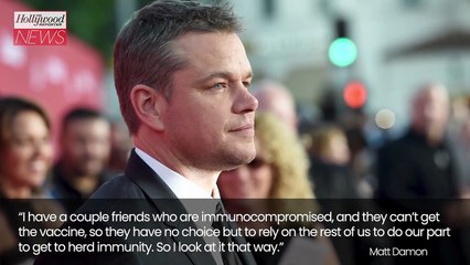 Matt Damon Shares Personal COVID-19 Vaccine Hesitancy | THR News