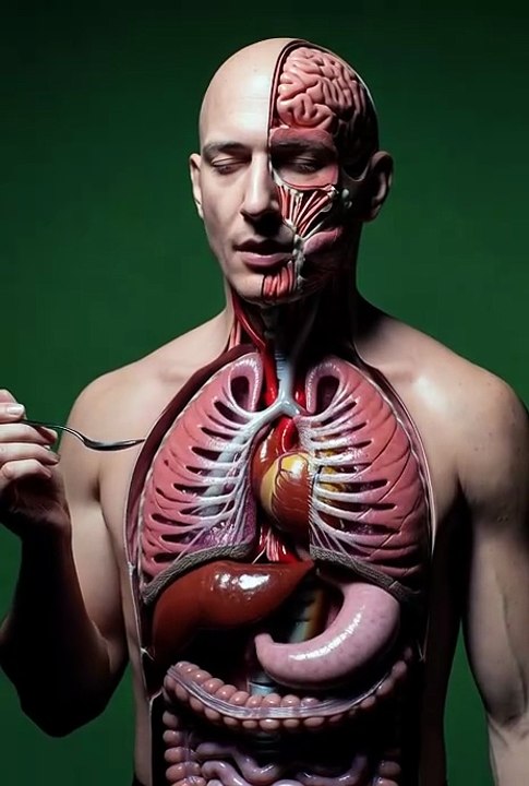 1. Full Body Anatomical Exposure Holding Rice