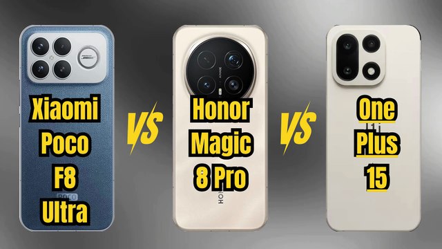 Xiaomi Poco F8 Ultra vs Honor Magic8 Pro vs OnePlus 15