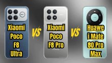 Xiaomi Poco F8 Ultra vs Xiaomi Poco F8 Pro vs Huawei Mate 80 Pro Max