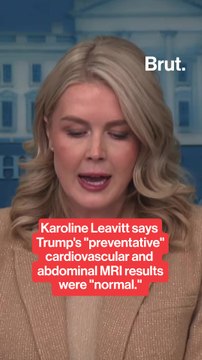 Karoline Leavitt reveals the results of Trump's recent MRI.