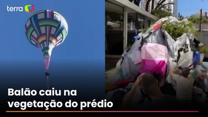 Balão cai dentro de condomínio em SP e assusta moradores