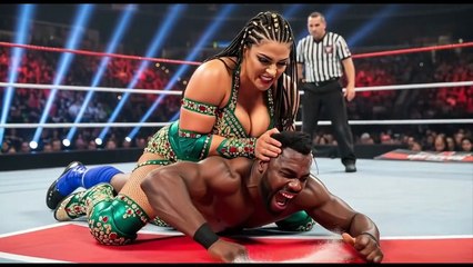 Female vs male mixed wrestling (Queen of the Ring).