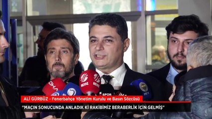 Ali Gürbüz: Maçın sonucunda anladık ki rakibimiz beraberlik için gelmiş