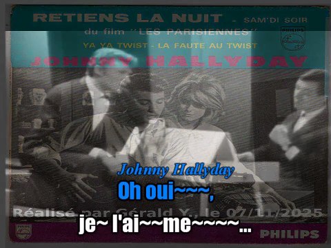 Johnny Hallyday_Ya ya twist (L. Dorsey_Ya ya)(Clip 1962)karaoké