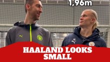 Erling Haaland at 6'5 looks small next to this Belgian influencer