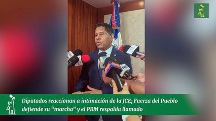 Diputados reaccionan a intimación de la JCE; Fuerza del Pueblo defiende su “marcha" y el PRM respalda llamado