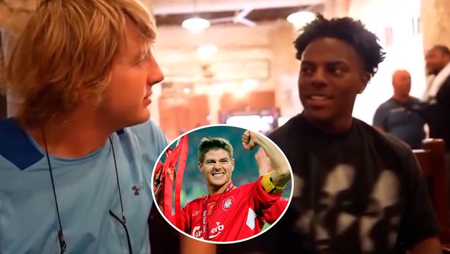 IShowSpeed no sabe quien es Steven Gerrard y lo confunde con un centro delantero