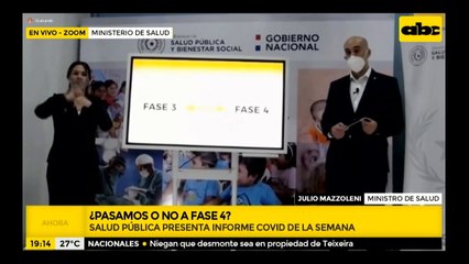 Avance a fase 4, menos Asunción, Central y Alto Paraná