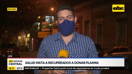 Salud insta a recuperados a donar plasma