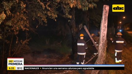 Bomberos controlan quema de basuras en Luque