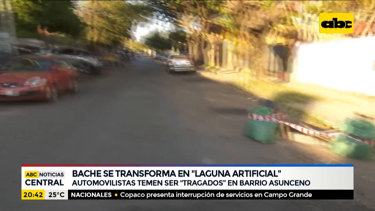 Bache se transforma en "laguna artificial"