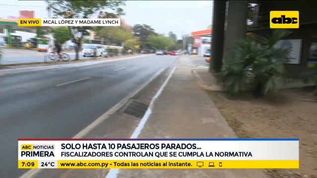 ¿Se respeta el límite de 10 pasajeros parados en los buses?