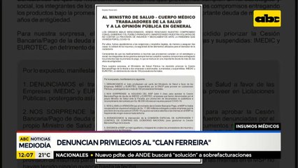 Empresarios denuncian privilegios al "Clan Ferreira"