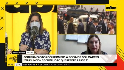 Boda de la hija de Cartes: Fiscala tilda de hipócrita, ciego, sordo y mudo a Mazzoleni