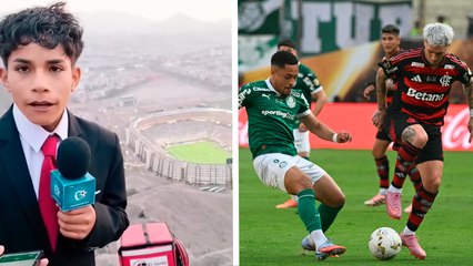 Joven se vuelve viral al narrar la final de la Copa Libertadores desde la cima de un cerro