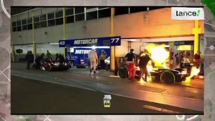 Piloto escapa de carro em chamas durante corrida no Paraná