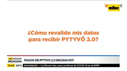 Pagos de Pytyvõ 2.0, desde esta tarde