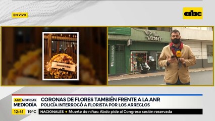 Policía investigó quién envió coronas de flores frente a la ANR