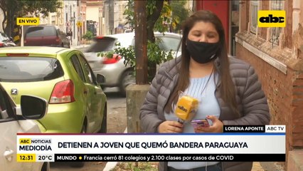 Se entregó una joven imputada por actos vandálicos en el Panteón