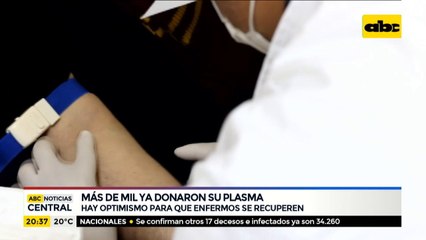 Aumenta cifra de donantes de plasma