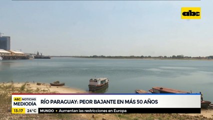La peor bajante del río Paraguay en más de 50 años