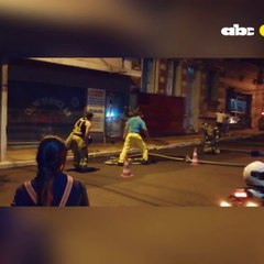 Principio de incendio en taller de máquinas de coser en el microcentro