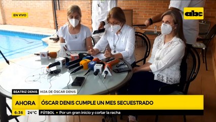 Mensaje de la familia Denis, a un mes del secuestro del exvicepresidente