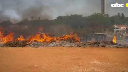 Incendio provocado en laa Costanera De Asunción